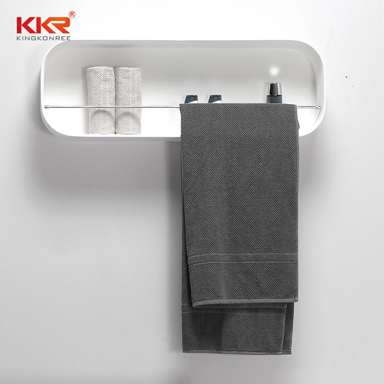 Solid Surface Material Wall Mounted Bathroom Corner Shelf