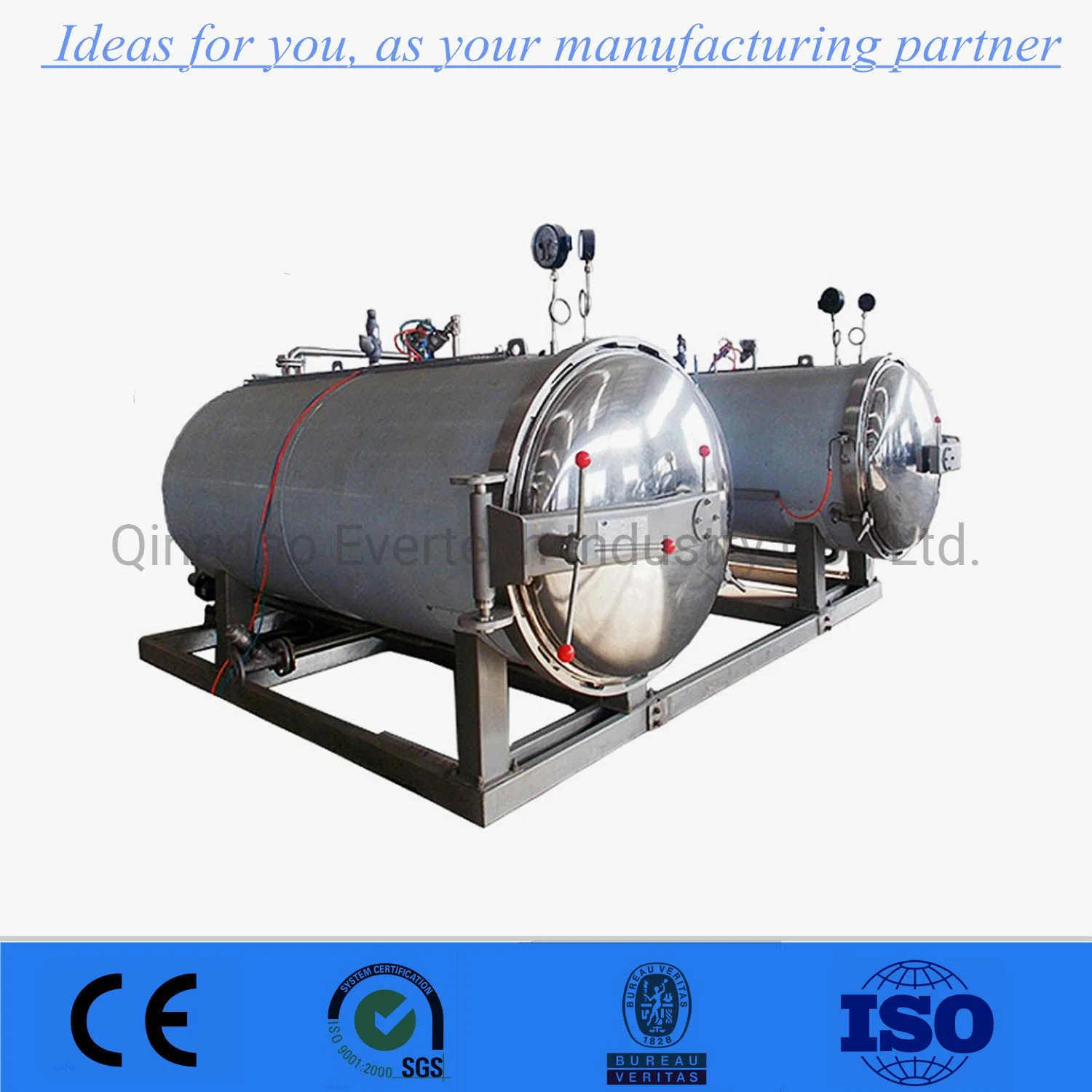 Small Retort 150L Back Pressure Food Sterilizer Water Spray Retort Machine Autoclave