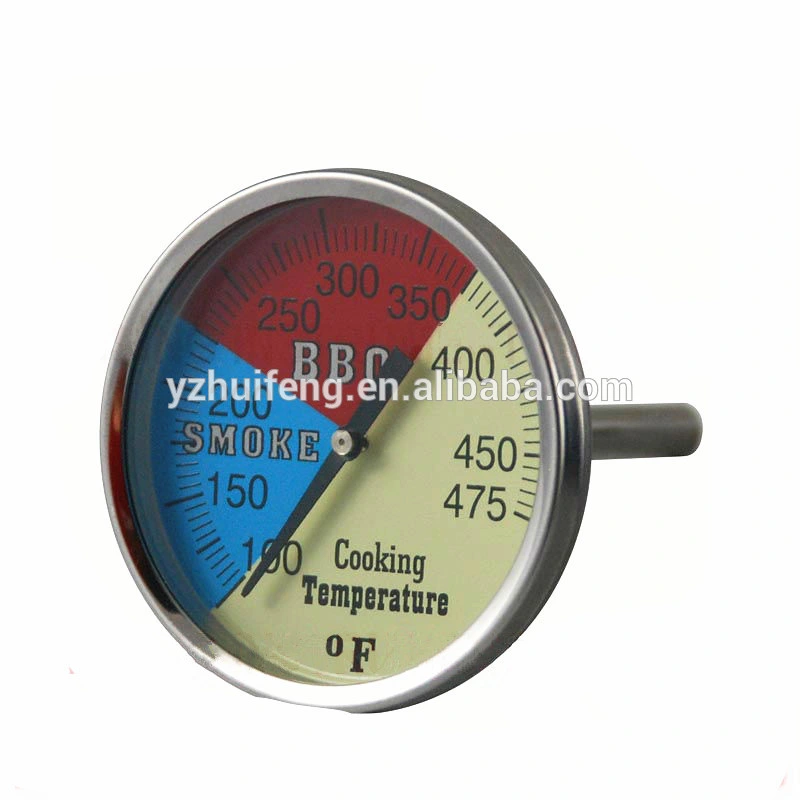 No Battery Mechanical Wireless Kitchen Metal Stainless Steel Oven Monitoring Thermometer