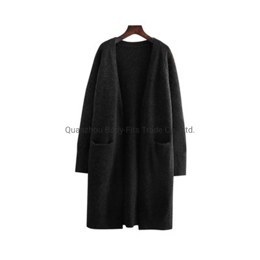 Large Thick Sweater Women Oversize Warm Long Knitted Cardigan Thickened Outer Wear Coat