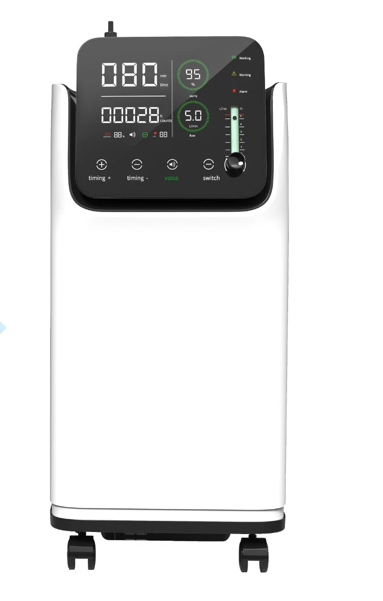 5L extrem rauscharmer Vernebler Sauerstoffkonzentrator mit einstellbarem Durchfluss Und Reinheitsmonitor