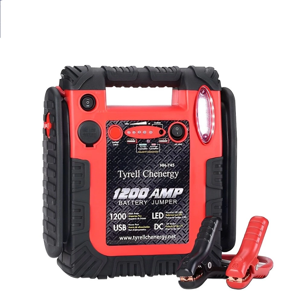 12V Jump Starter Air Compressor Multi-Functional Power Station Emergency Car Jump Starter with LED Work Light (48220011)