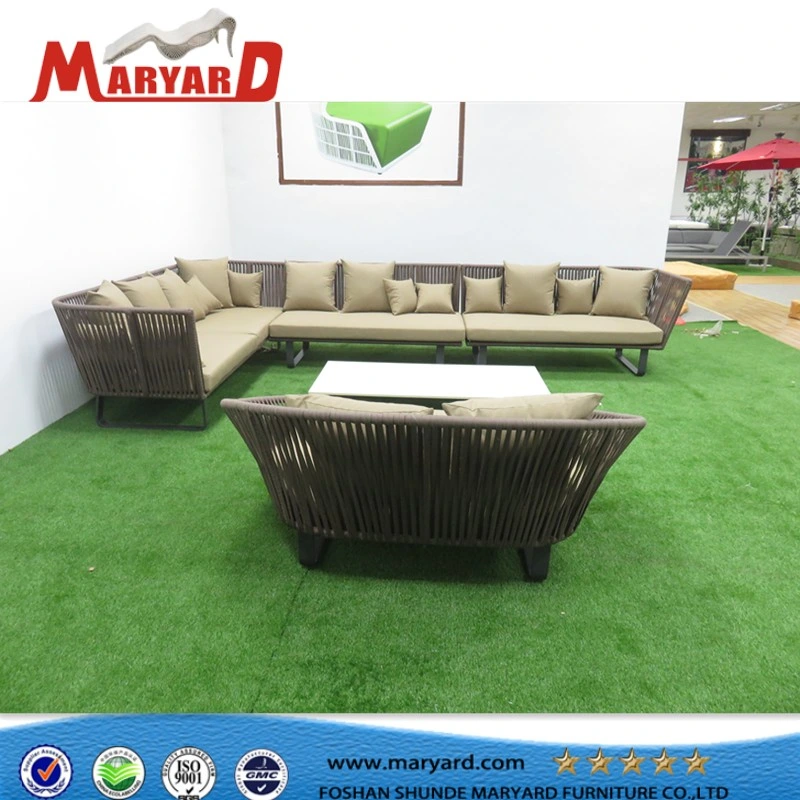 Outdoor Garden Furniture Polyester Rope Patio Sofa Set Sectional Sofa Set