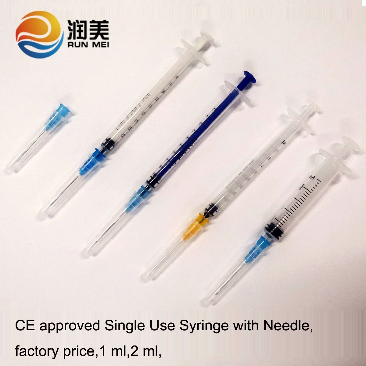 Disposable Medical Luer Lock Luer Slip Syringe Retractable Needle Safety Syringe Syringe Injector with Needle for Vaccine Injection