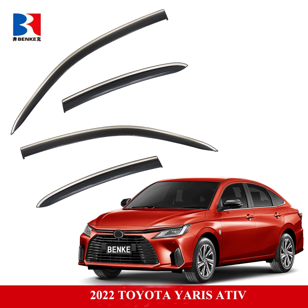 Car Wind Deflectors Window Vent Visor Rain Sun Weather Shield for Toyota Yaris 2022