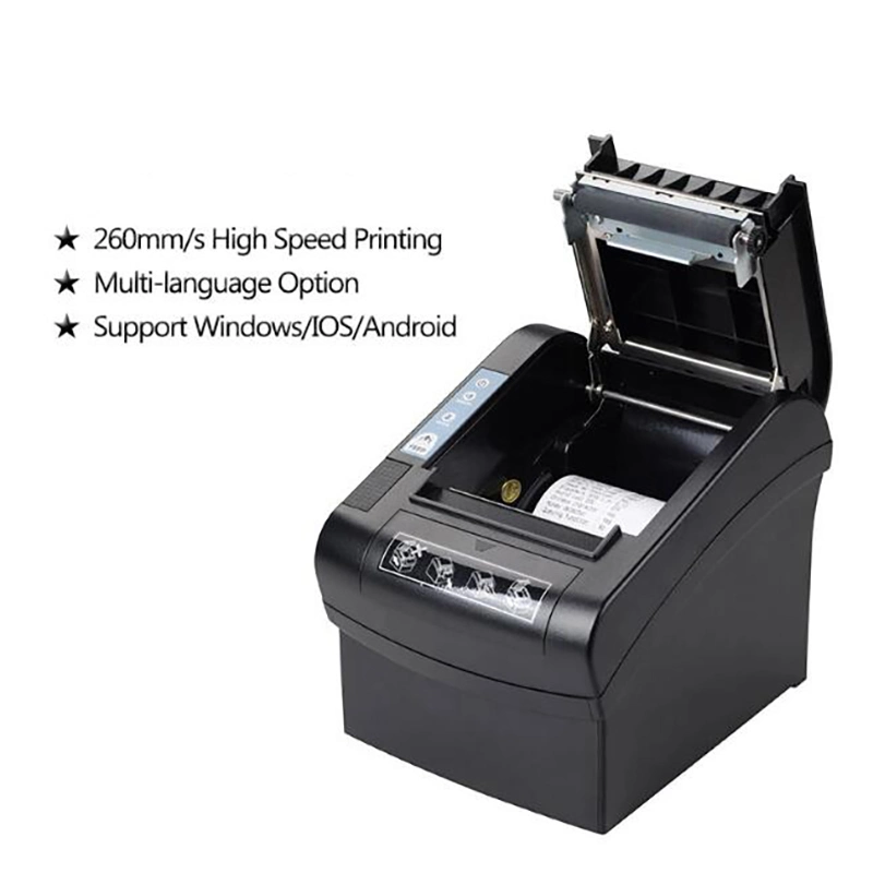 80mm Desktop Thermal POS Receipt Printer Mechanism with Receipt Paper Roll