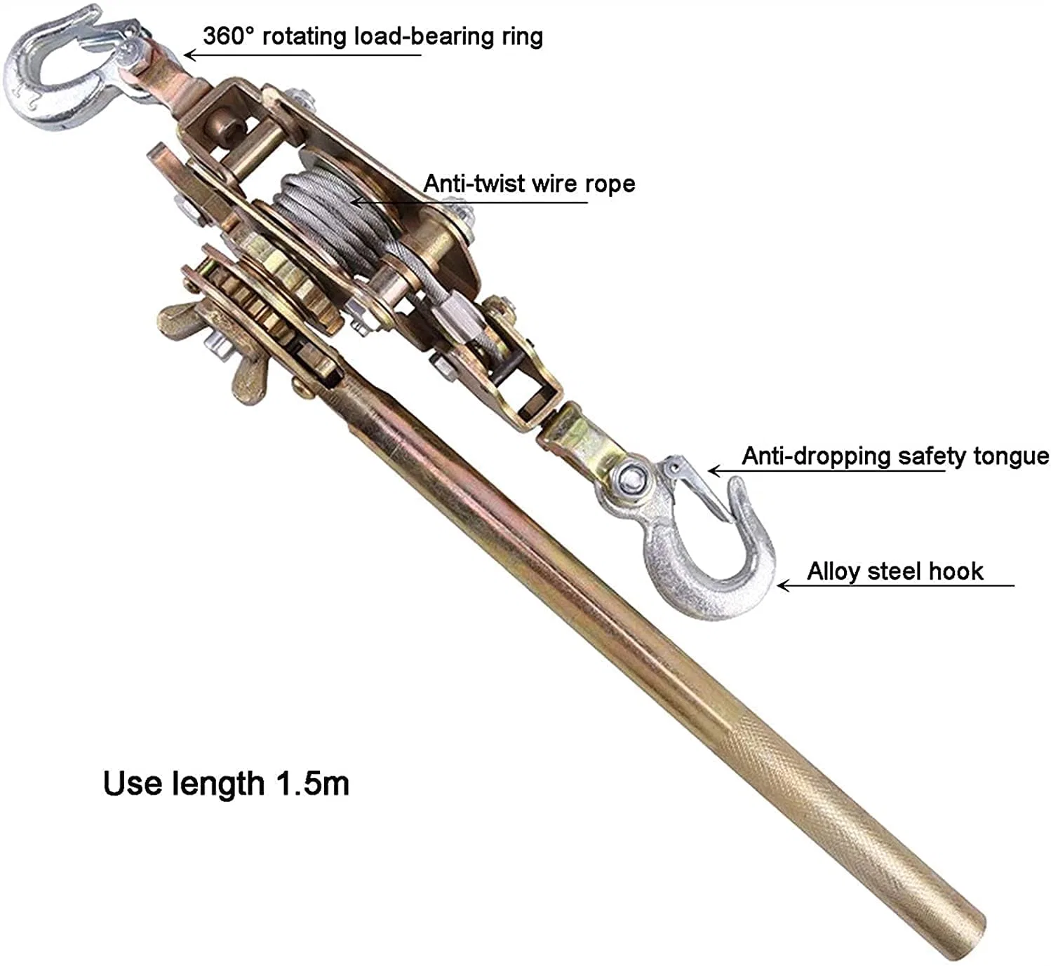 3ton mano Extractor de poder venir a lo Largo Winch multifuncional Portable de tracción de cable Cable Herramienta Extractor de trinquete para remolque (40023001)