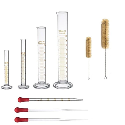 Cylindre de mesure de verrerie de laboratoire, cylindre en verre de 500 ml avec graduation