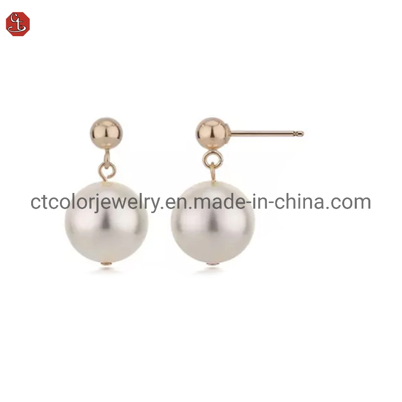 Fashion jewelry natural shell pearl earrings for women's accessories