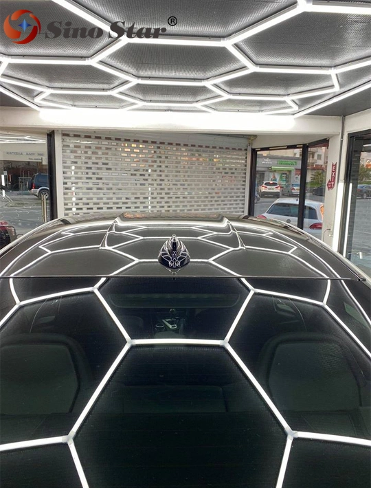 New Design Auto Care Products Hot Sale in Germany Auto Car Body Repair Hexagon LED Light for Ceiling