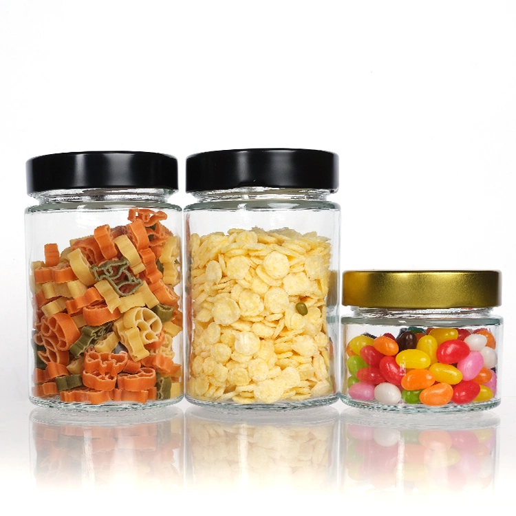Custom Logo 380 Ml 500 Ml Canned Food Glass Jar Chili Sauce Jars with Lid