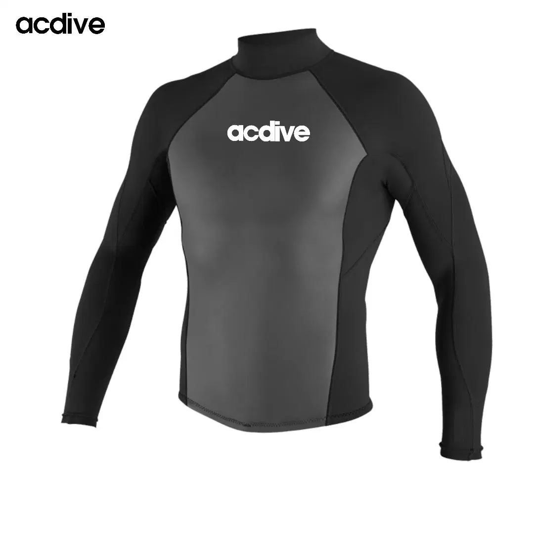 Acdive espalda malla Zip piel 3mm neopreno profesional Surf Diving Top deportivo Aqua para adultos