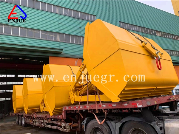 24t /35t/30t Enjue Marine Deck Crane Single Rope Hook on Clamshell Grab Bucket for Sale in China with Radio Remote Controlled