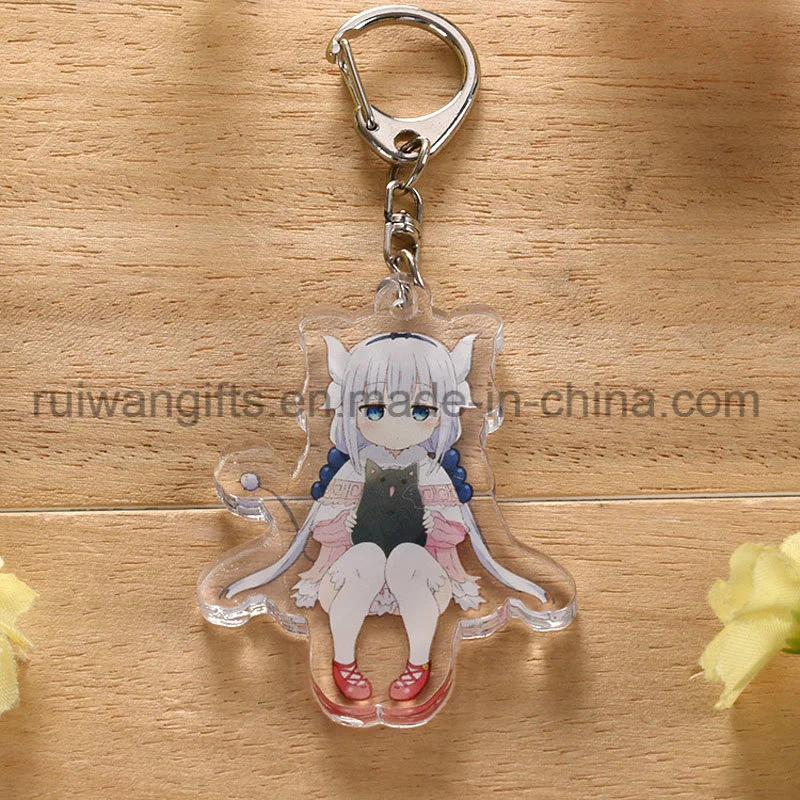 Custom Animation Transparent Acrylic Keychain for Souvenirs