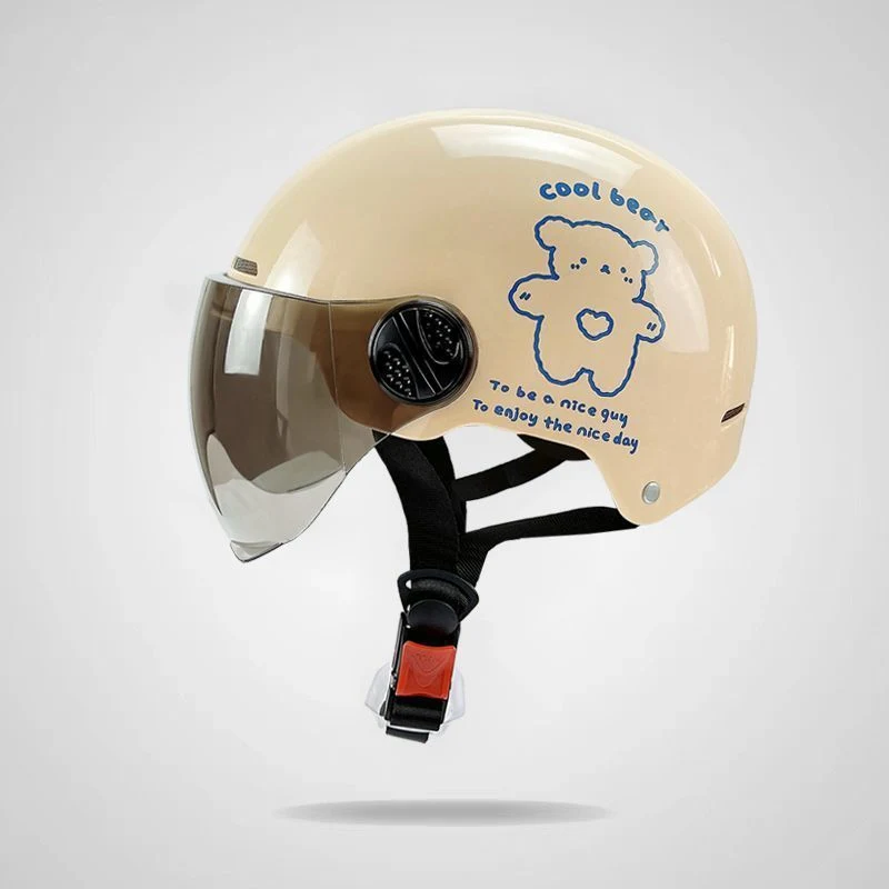 Helmet Summer Electric Car Women's Sun Protection Summer Battery Car a Cute Simple Helmet Personality Lightweight