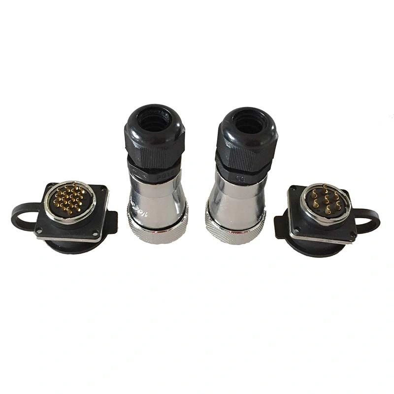 Waterproof Aviation Connector Plug 28mm Metal Type 2-26 Pin