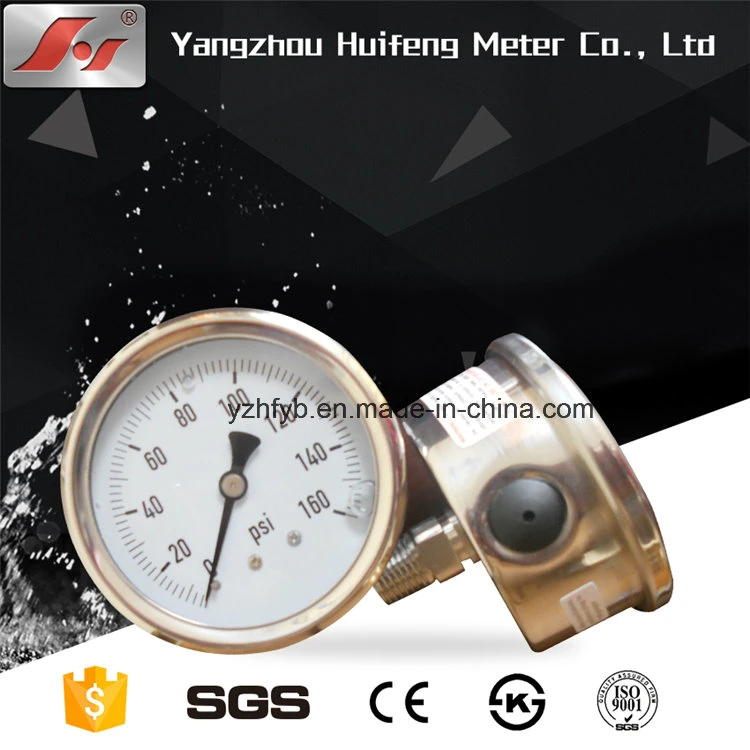 Pressure Gauge Glycerin Filled 63 mm 1 4 Backwards 0 10 Bar Supplier Part No 0001040 Tariff Code 90262040 Used for Pressure