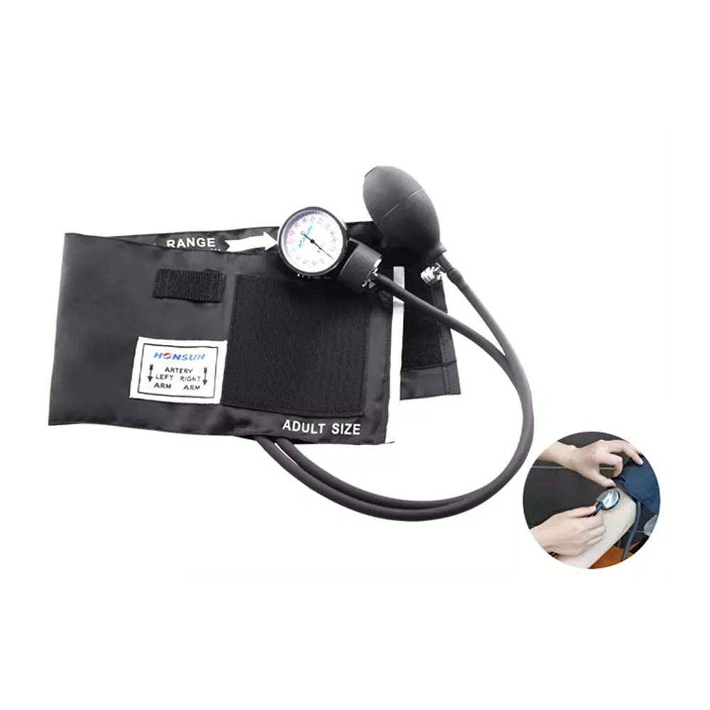 Manual Blood Pressure Monitor Medical Stethoscope Sphygmomanometer Kit