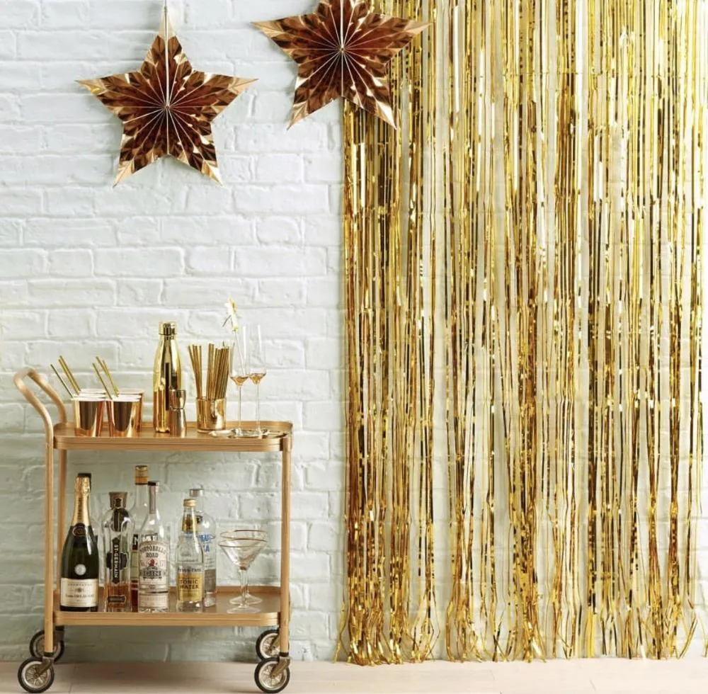 Foil Fringe Curtains Party Decorations Tinsel Curtain Party Photo Backdrop for Party Decorations