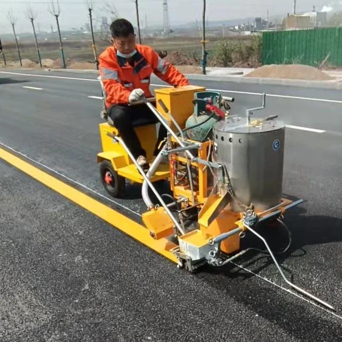 Electric Booster with Hand-Guided Hot Applied Road Marking Machine