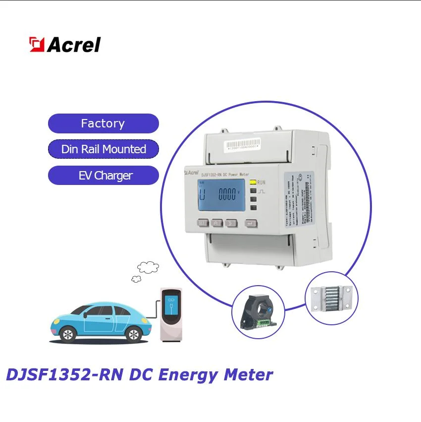 Acrel Low Voltage DIN Rail DC DC Kwh Energy Meter with RS485 High Accuracy for Solar, Base Station, EV Charging Pile Djsf1352-Rn