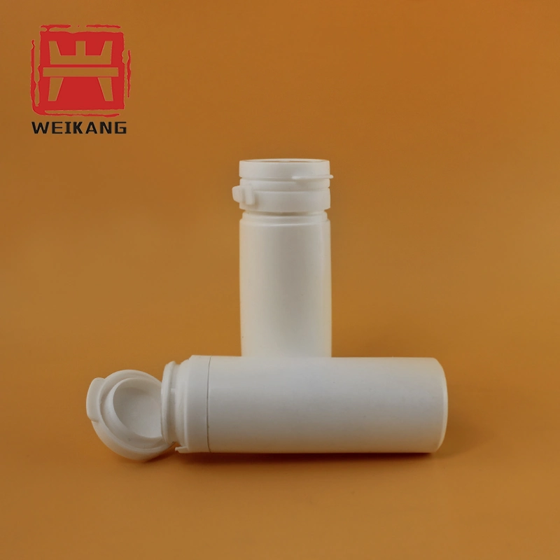 HDPE Flip Top Cap 50ml Chewing Gum Bottle