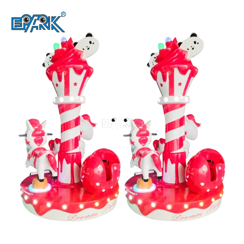 Swing Rides Ice-Cream 3 Players Electric Carousel for Christmas Celebration