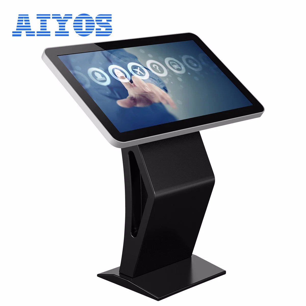 التخصيص الأساسي شاشة LCD نمط 55 بوصة على شكل K جدول شاشة اللمس Kiosk حسم 10% على الإعلانات Equipment Digital Signage Kiosk