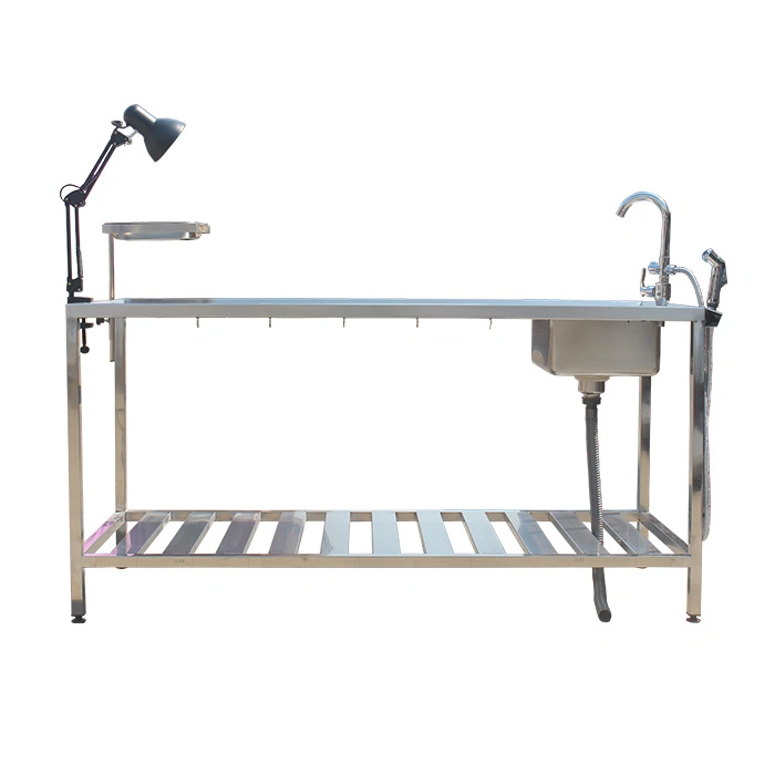 Low Price Vet Treatment Veterinary Stainless Steel Autopsy Operation Animal Anatomy Table