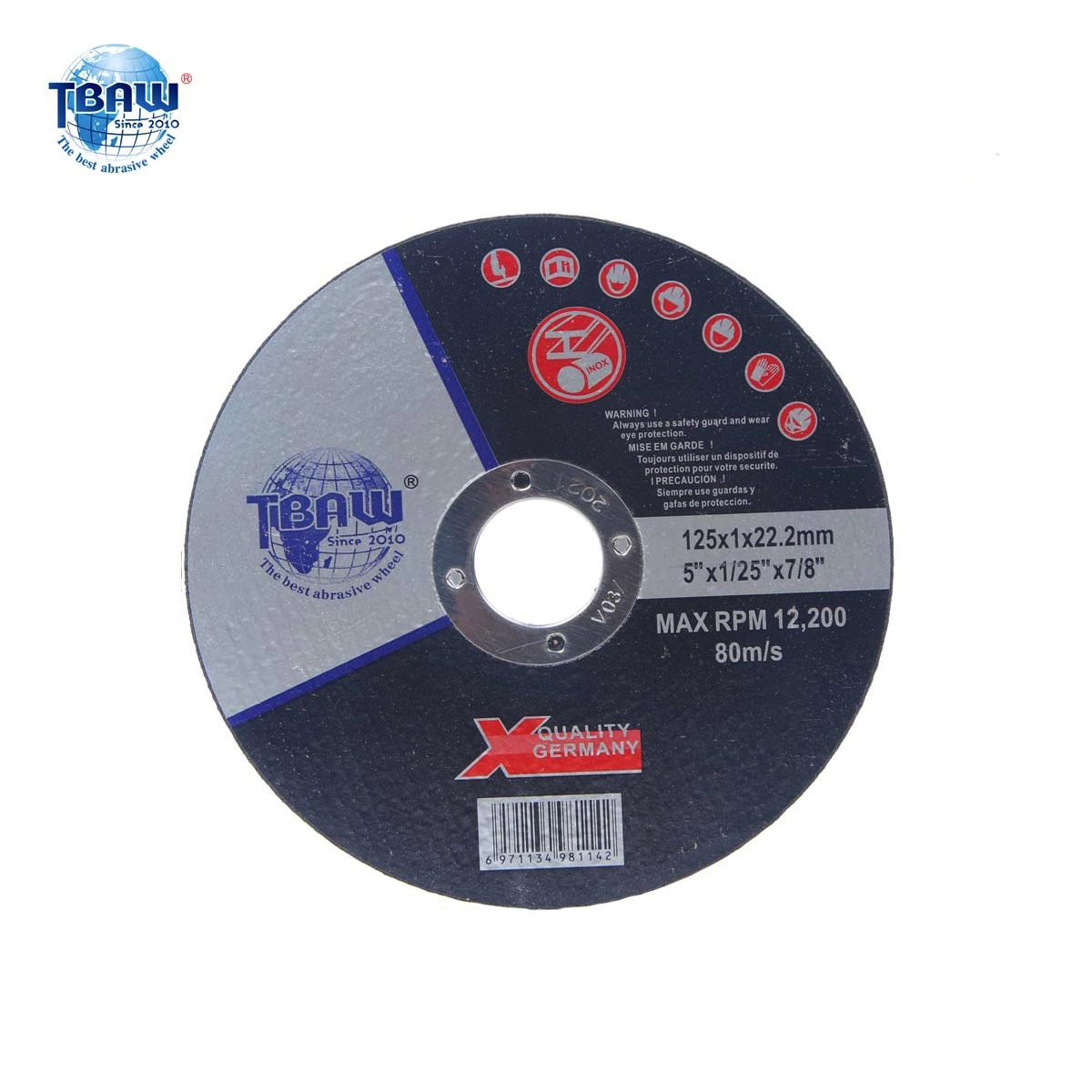 Super Thin Abrasive Cutting Wheels Stainless Steels Cutting Disc, 125X1X22mm