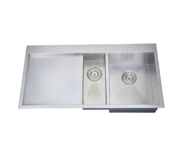 Square Handmade Sink with Drain Board