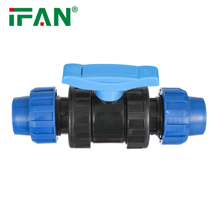 Ifan Wholesale/Supplier Polypropylene Color Customized PP Ball Valve HDPE Poly Pipe Fitting