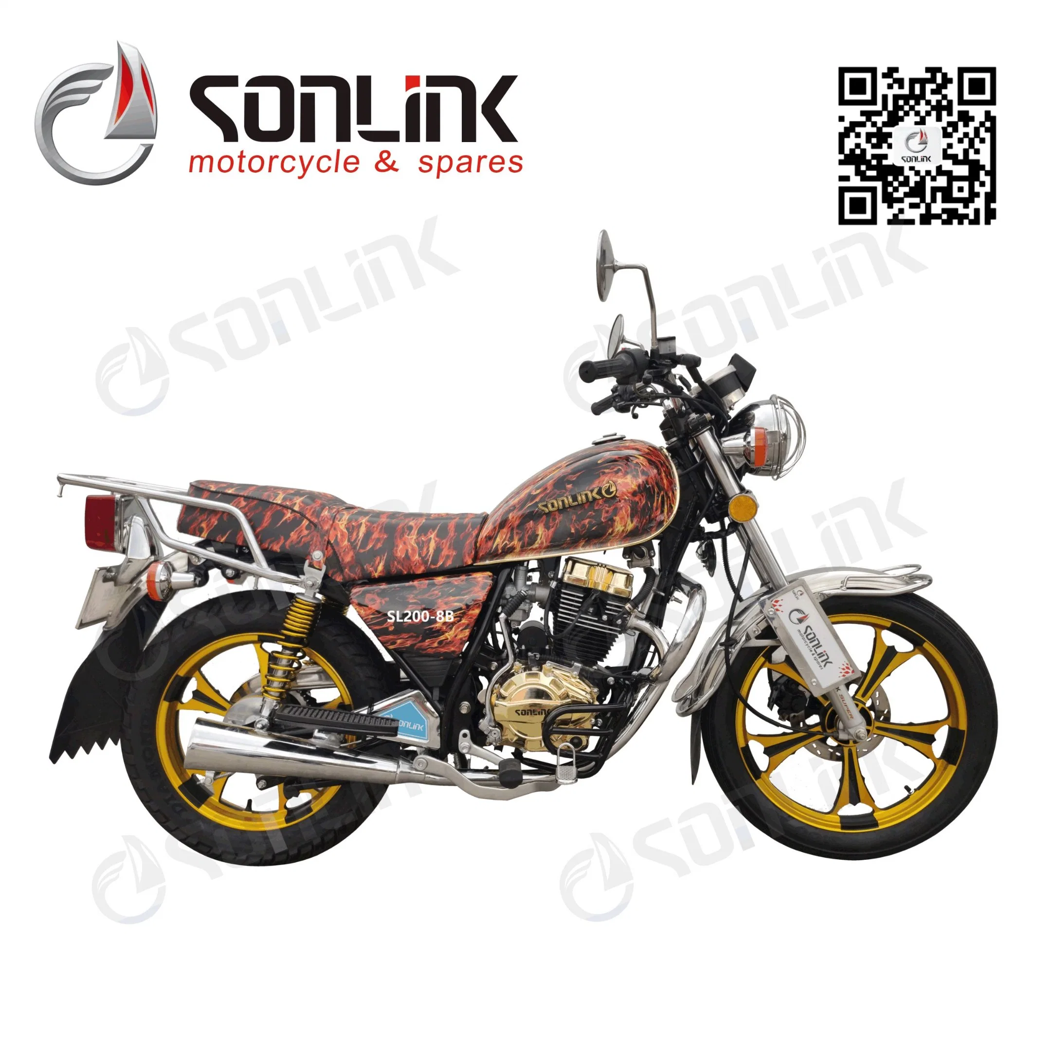 125cc 150cc 175cc 200cc Gn Neues Modell LED-Leuchten hoch Qualitätsrennen Dirt Bike /Motorrad /Motorrad /Roller (SL200-8B)