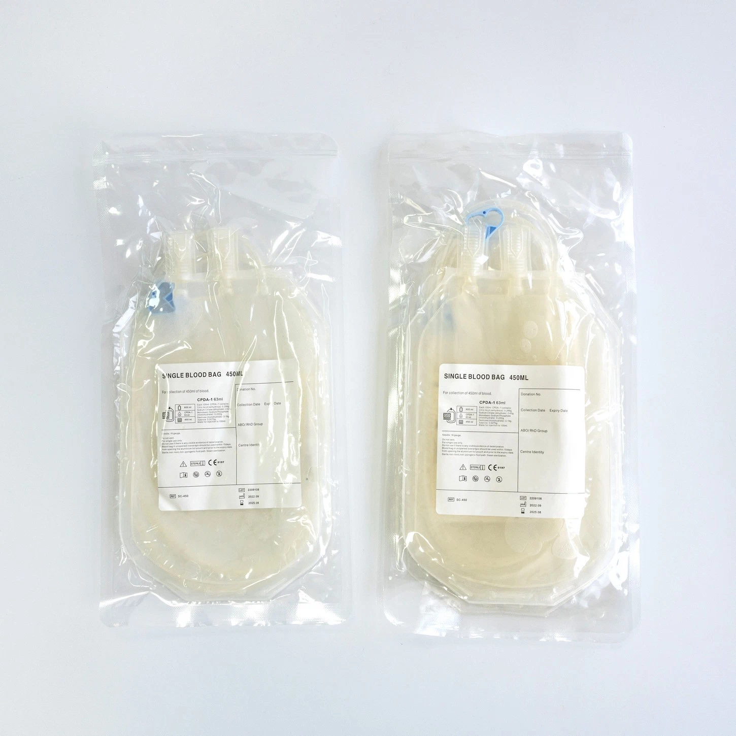 Medmount Medical Disposable Sterile Plastic Cpda/ Cpd/ Sag-M Blood Bag for Collection and Preservation