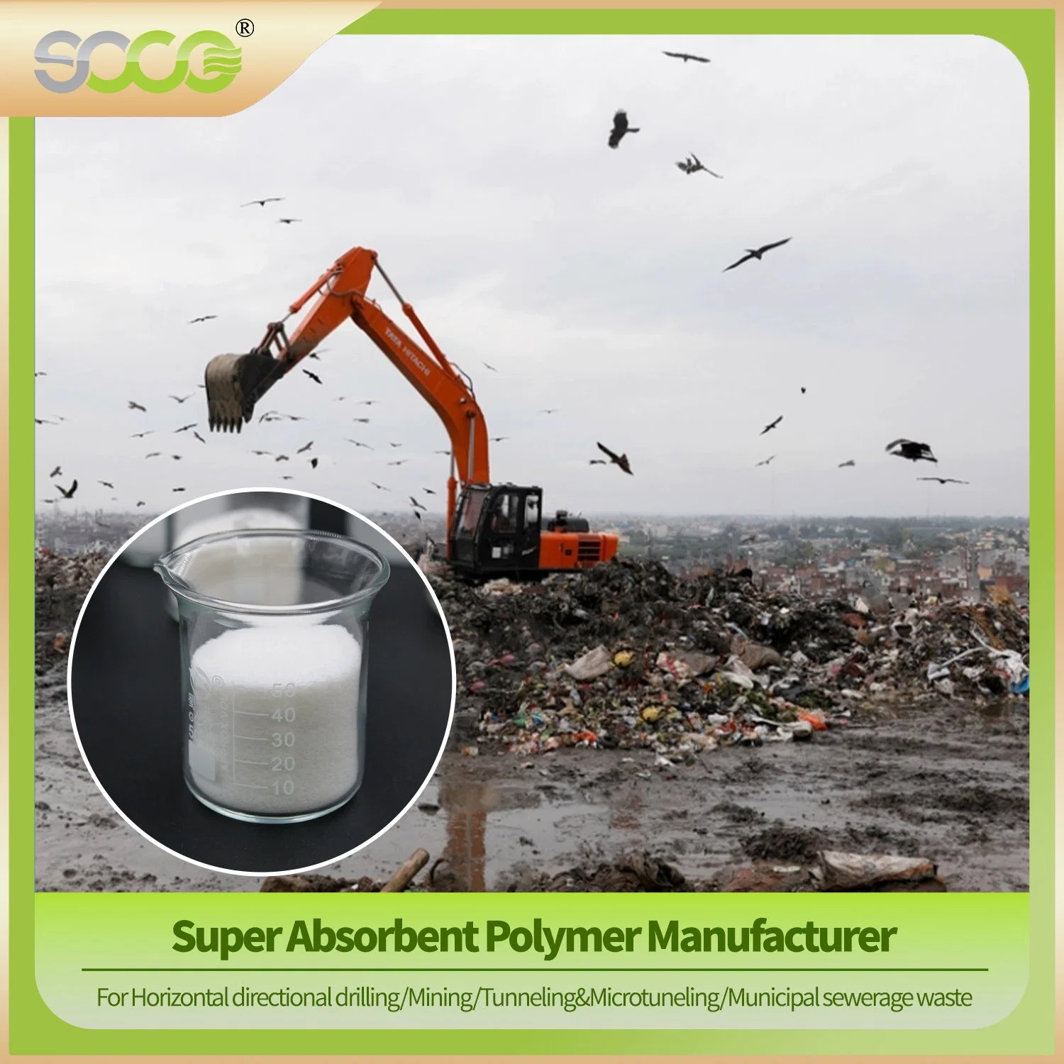 Sodium/Potassium Polyacrylate Sap Powder Super Absorbent Polymer for Water Treatment/Sludge&Slurry Solidification/Drilling/Mining/Gel Ice Pack/Cable Powder