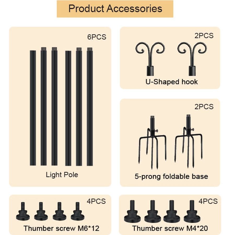 JH-Mech High quality/High cost performance  Steel String Light Poles