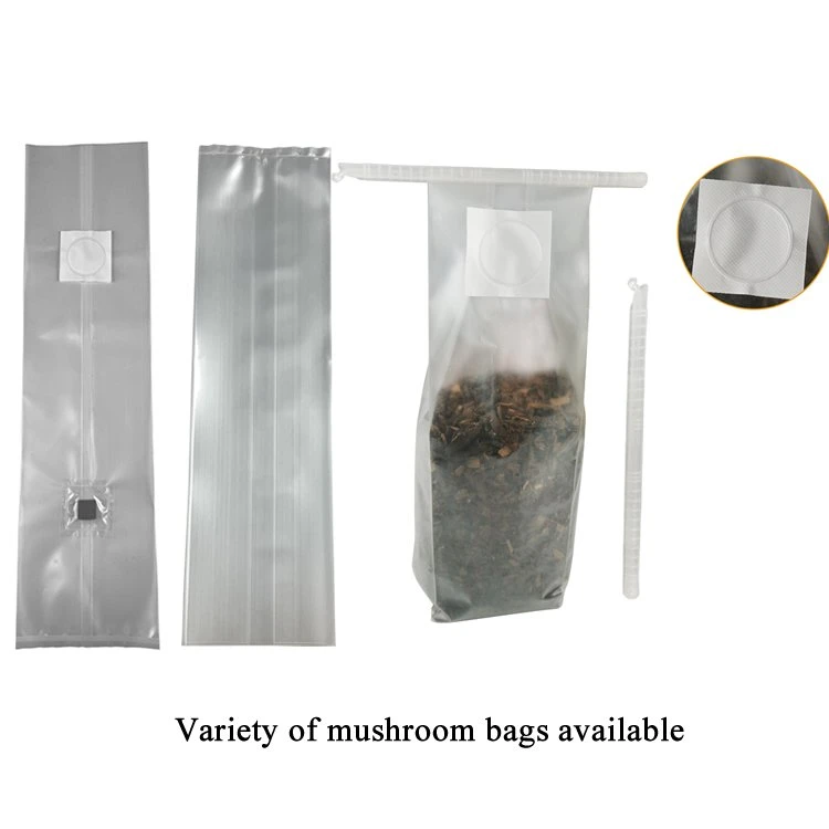 Large Capacity 0.2 Micron Filter Breathable Autoclavable Bags Mushroom Growing Kit Bags