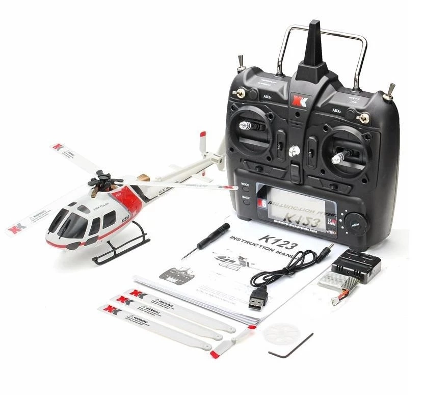 Wltoys K123 6CH RC Helicopter 2,4G Radio Control Toys 6-Aixs Gyro Flybarless aviones eléctricos juguetes