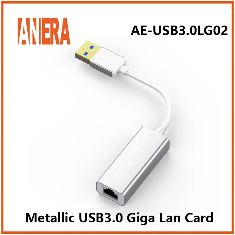 Adaptateur Ethernet RJ45 en alliage d'aluminium Anera USB3.0 Carte LAN Gigabit Carte réseau