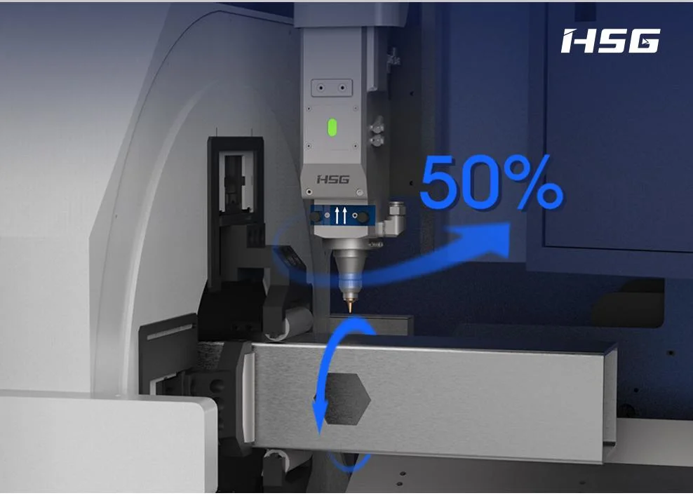 HSG Laser Digital Chucks Tube Laser Cutting Machine 1500-4000W IPG/Raycus Stromquelle