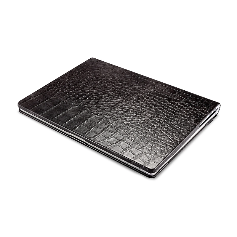 New Design High quality/High cost performance  Good Price Black Crocodile Grain Leather Mircosoft Surface Book 2 Tablet Case