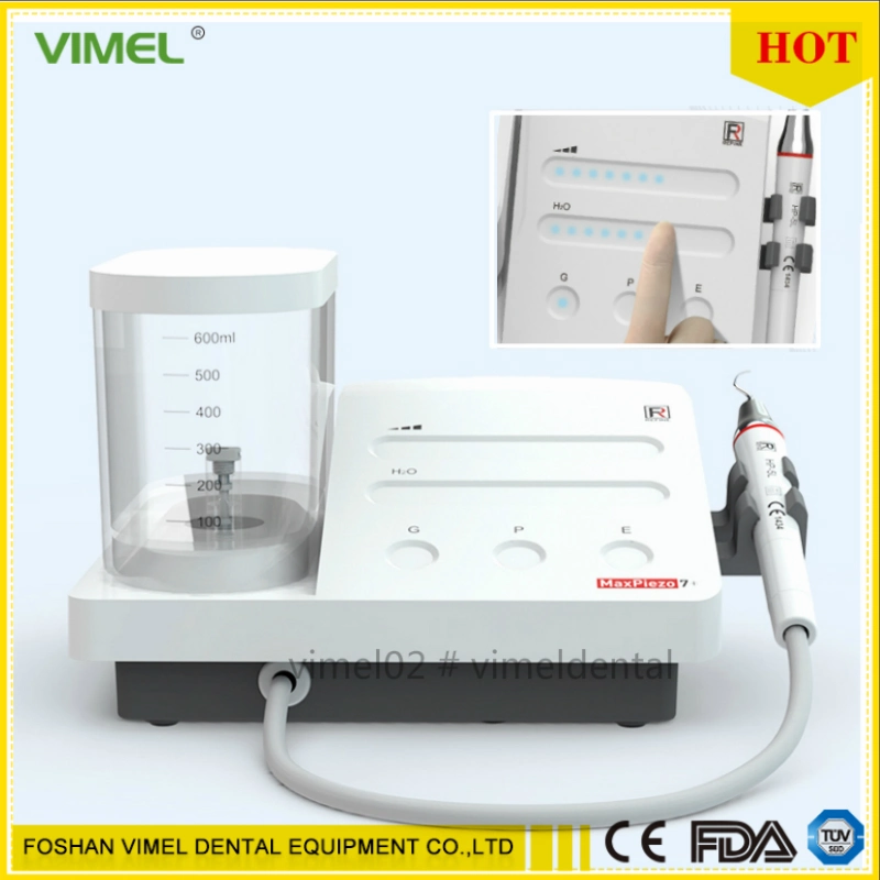 Dental Ultrasonic Scaler Maxpiezo 7+ with LED Scaling Handpiece Water Bottle Tank Fit Woodpecker EMS Touch Screen