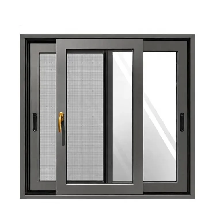 Factory Price Vertical Sliding up Down Folding Aluminium Double Glass Folding