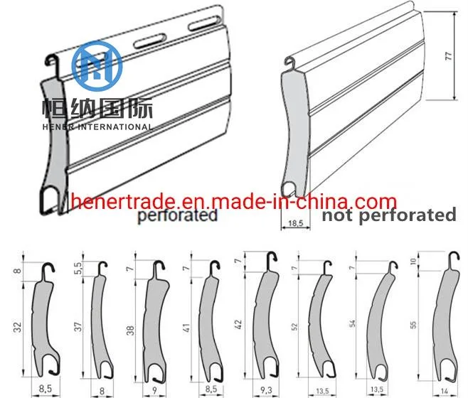 Obturador de laminado de aluminio Persiana de ventana y puerta enrolladora