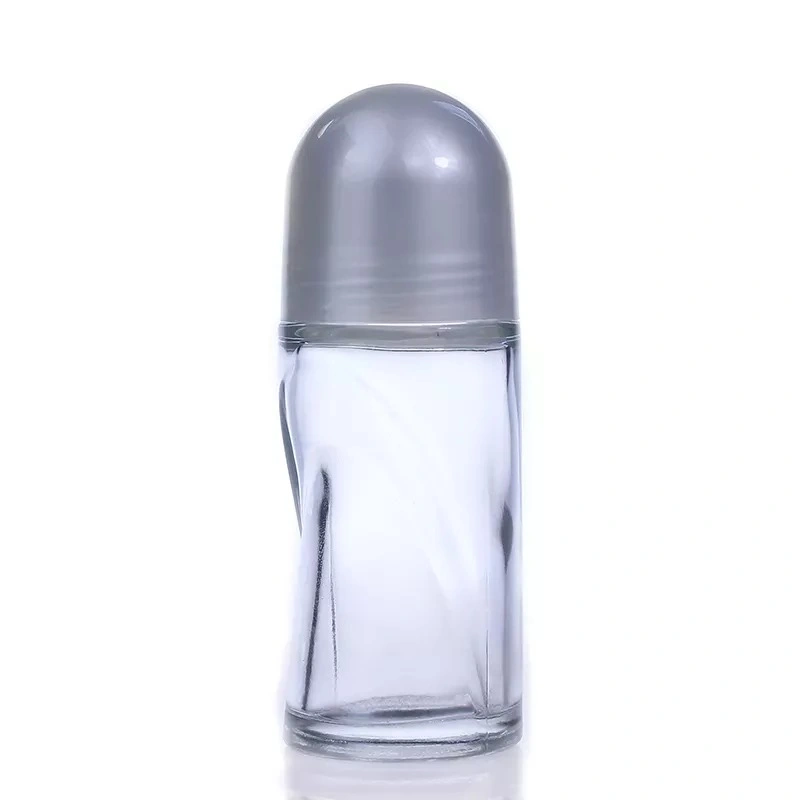 Customized Empty Clear Essential Oil Perfume Glass Bottles Roll on Deodorant Packaging 30ml 50ml