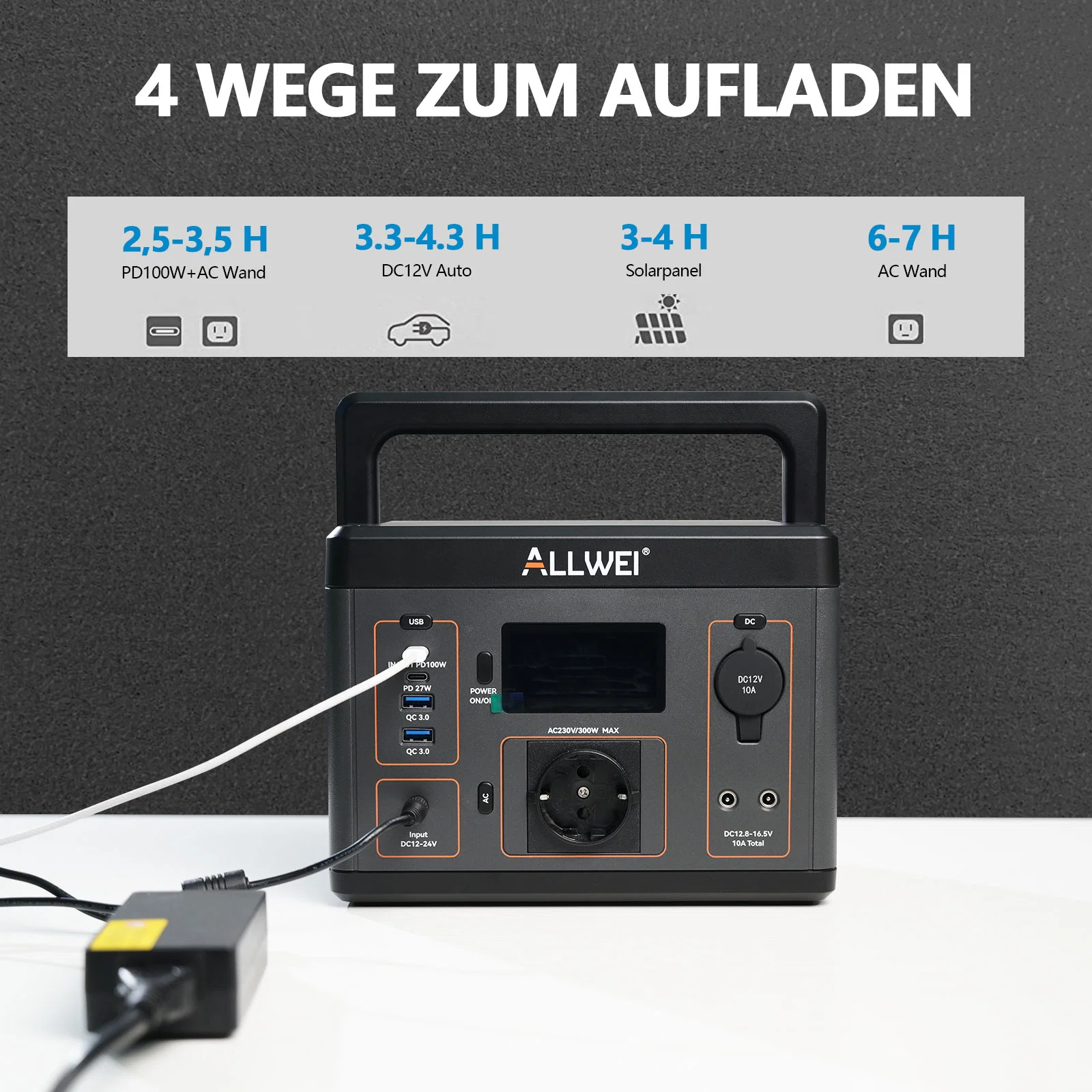 300W 296wh Power Station Dual Input Fast Charging Ready Stock in Europe