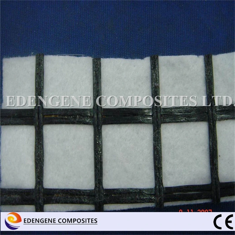 Glass Geogrid 100kn Composite Nonwoven for Asphalt Layers Reinforcement