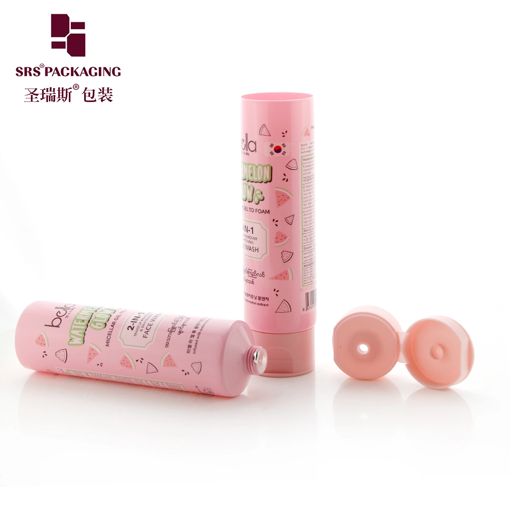 Embalagem SRR 75 ml 120 ml SRS Embalagem ecológica plástico PE macio Tubo de loção corporal cosmética para cuidados pessoais