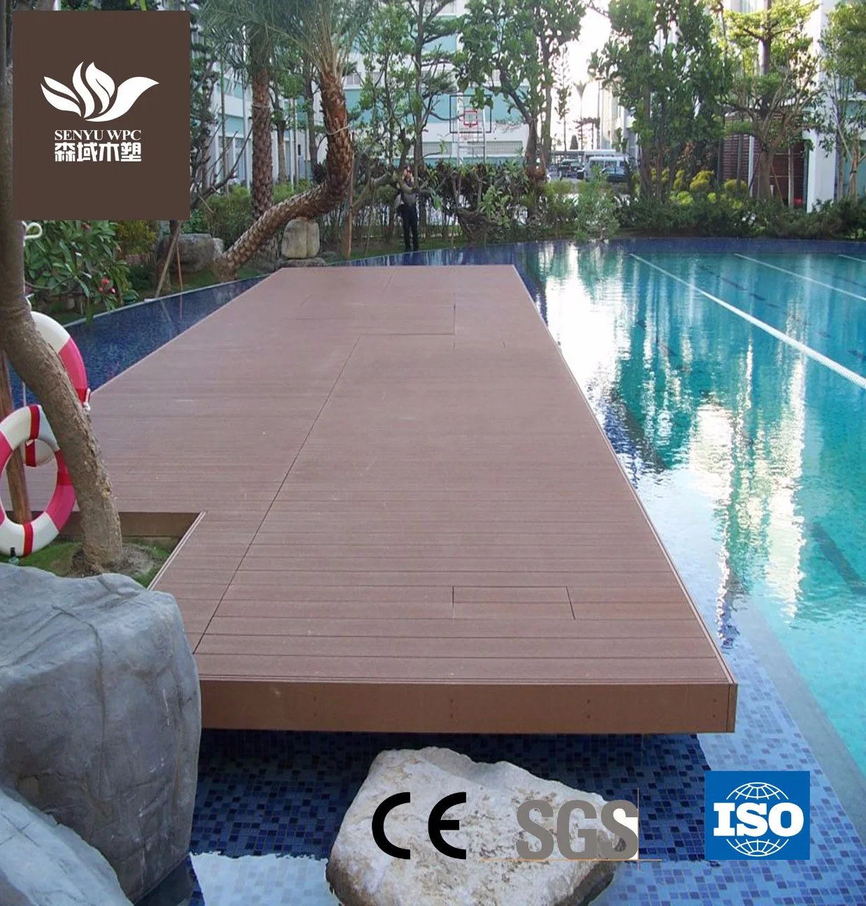 Senyu Hot Sale WPC Wood Plastic Composite Outdoor Decking Board