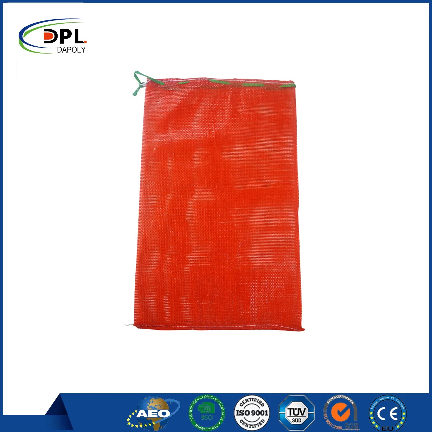 Eco Friendly Plastic Packing Cabbage Garlic Apple PE Net Sacks PP Mesh Fruit Packaging Bag Red Onion Mesh Bag